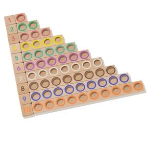 Lovevery Montessori Math Bars and Number Tiles with Nature Counters